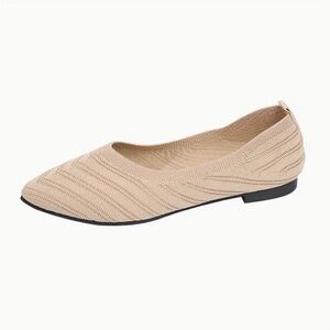 Comfortable Knit Slip-On Dress Shoes Pointed Toe Flats Sz 8.5